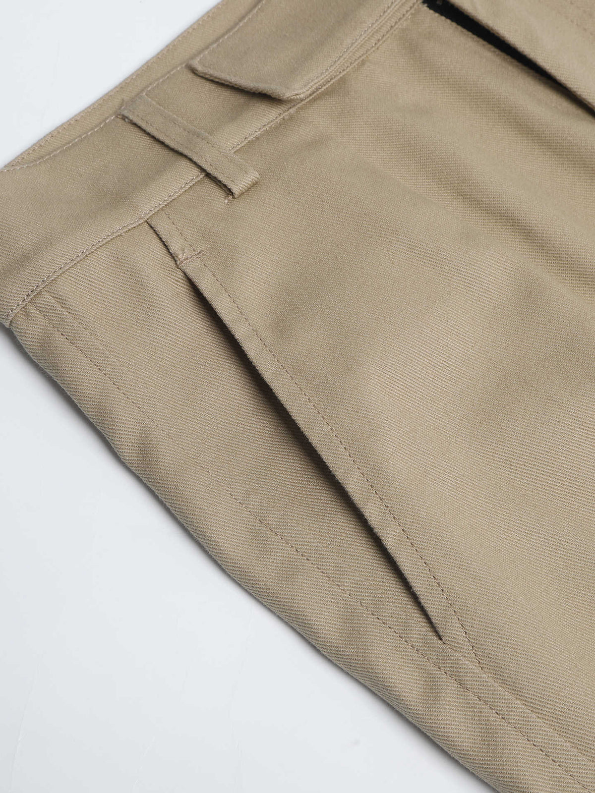 Thom Browne Style Men's Casual Cargo Pants - 100% Cotton with Adjustable Backstrap with Signature...