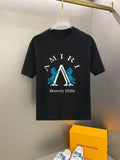 Amiri Beverly Hills Dual‑Horse Front Graphic Crew‑Neck Short‑Sleeve T‑Shirt