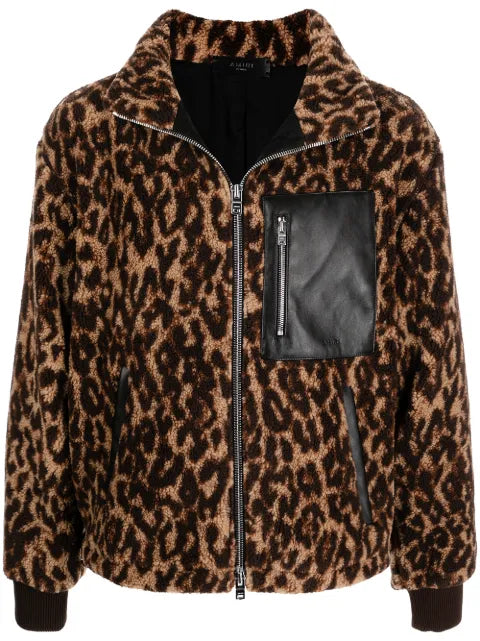AMIRI leopard-print bomber jacket