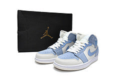 Air Jordan 1 Mid Mixed Textures Blue Reps Sneaker DA4666-100