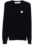 Comme Des Garçons Play heart-embroidered sweater