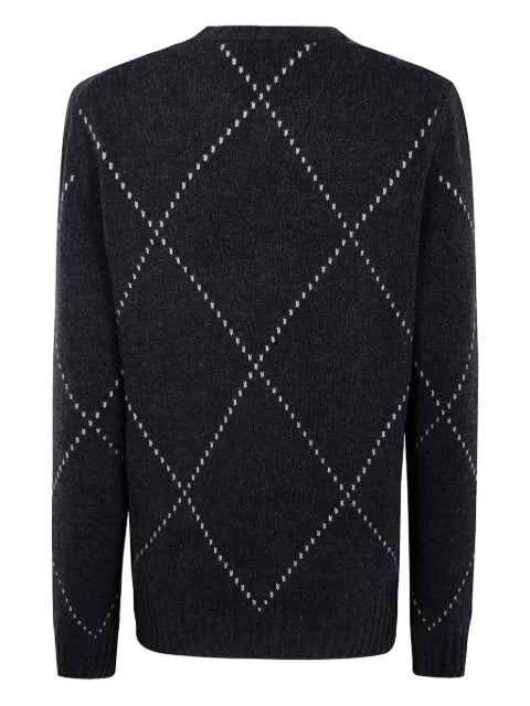 Gran Sasso diamond-pattern wool sweater