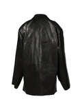 Fear Of God leather oversized-lapel jacket