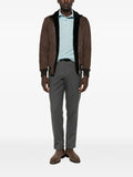 Barba shearling-lined suede jacket
