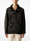 Barbour corduroy-collar waxed jacket