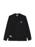 FINGERCROXX logo-patch V-neck cardigan