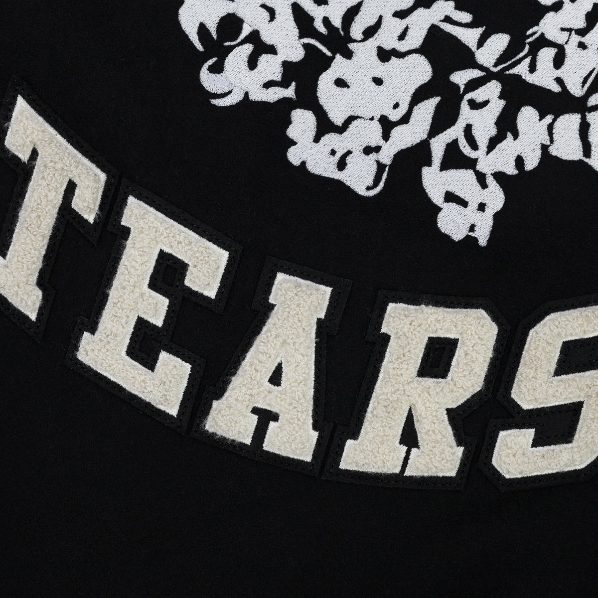 Black Peace Wreath Varsity Jacket