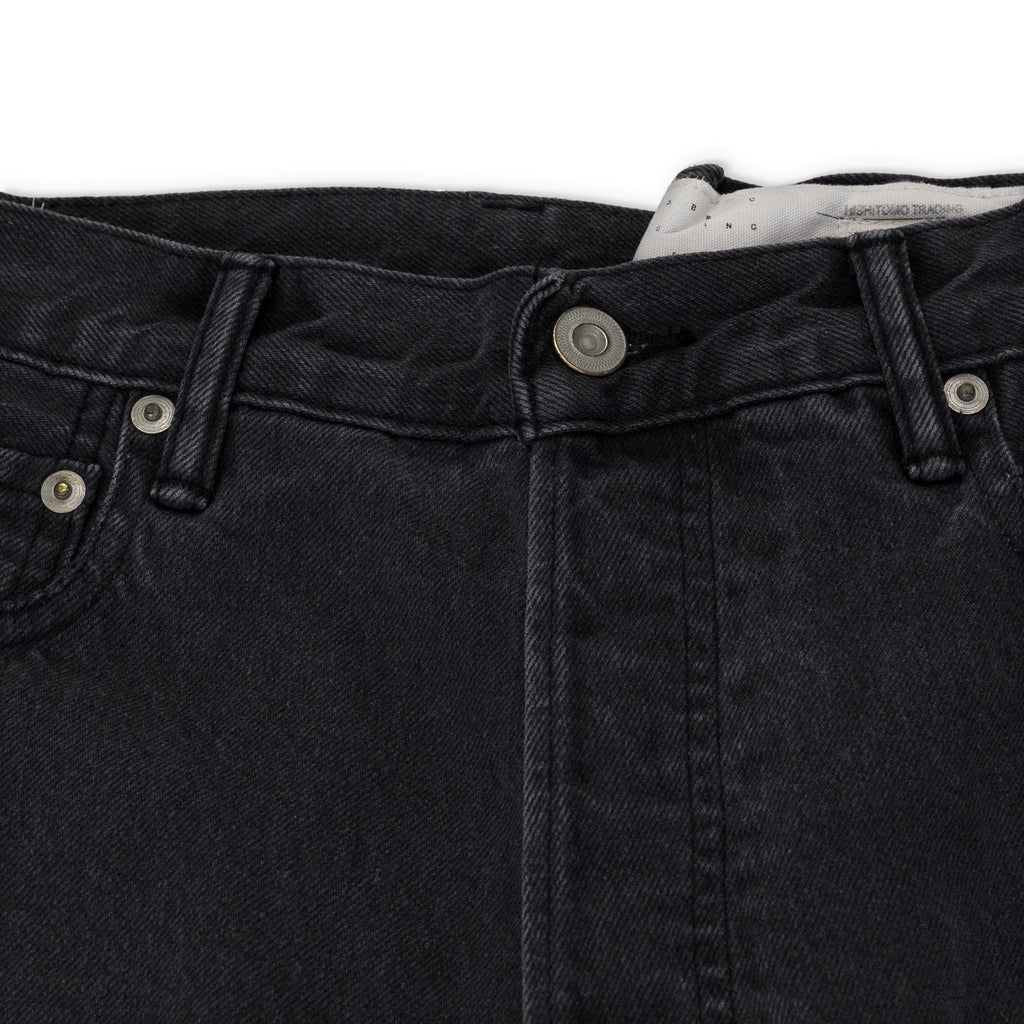 Black Crossed Denim Pants