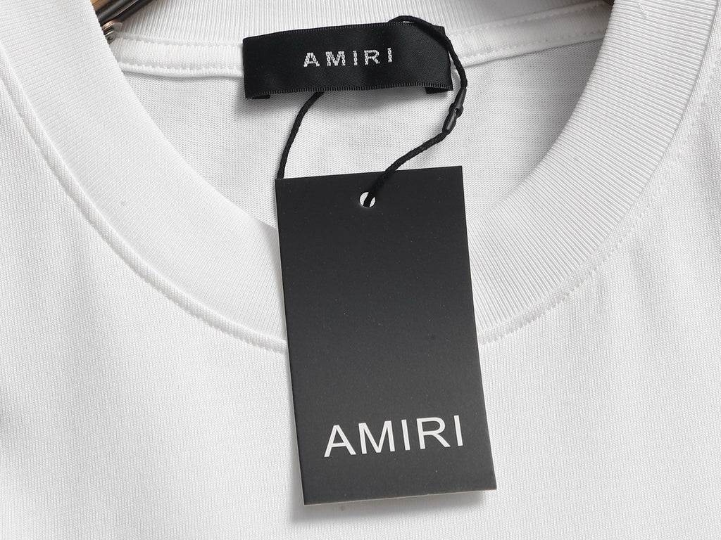 AMIRI Studded Heart Graphic Crew Neck Short‑Sleeve T‑Shirt