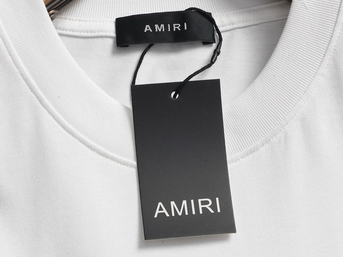 AMIRI Studded Heart Graphic Crew Neck Short‑Sleeve T‑Shirt