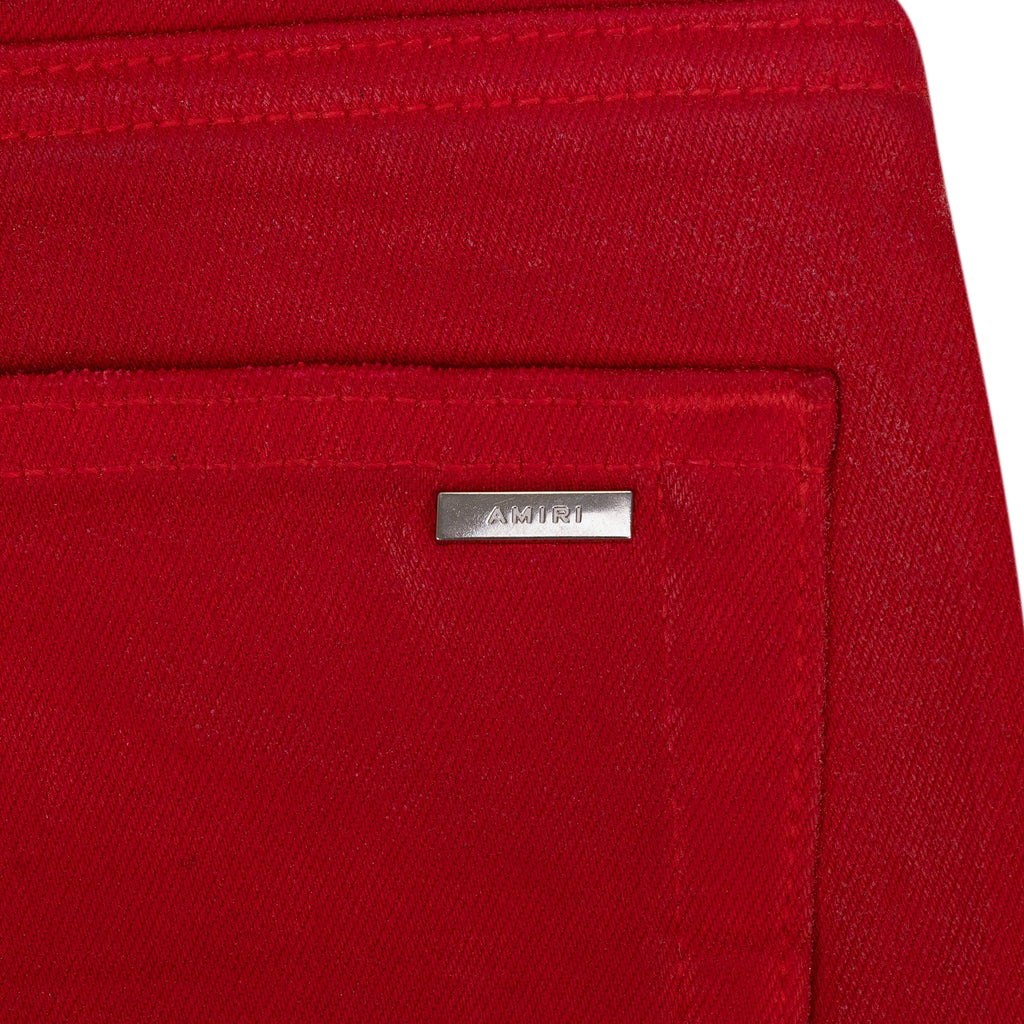Red MX1 Waxed Skinny Jeans