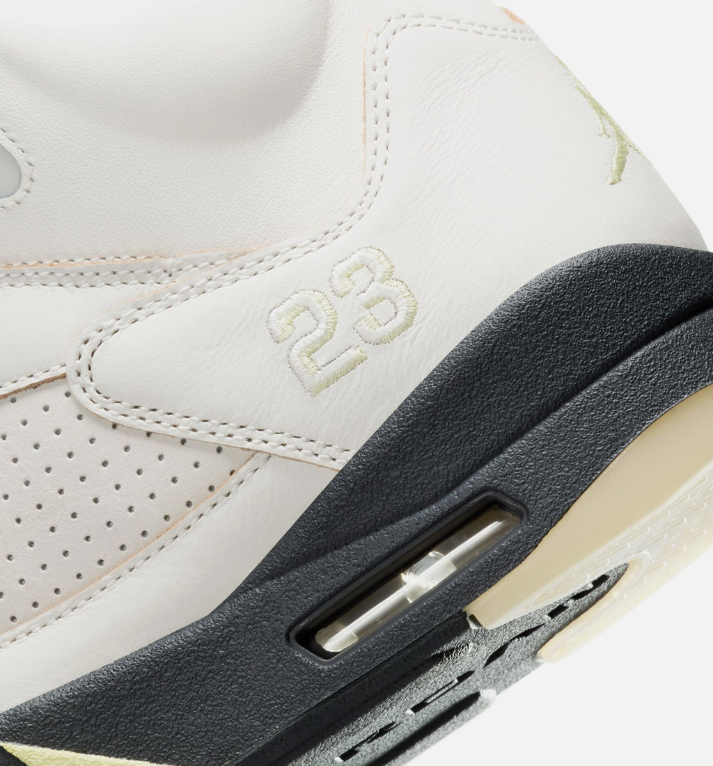Air Jordan 5 Retro Luminous Green and Sail | Women's Lifestyle Shoe | Sail/Luminous Green/Hot Smoke Grey