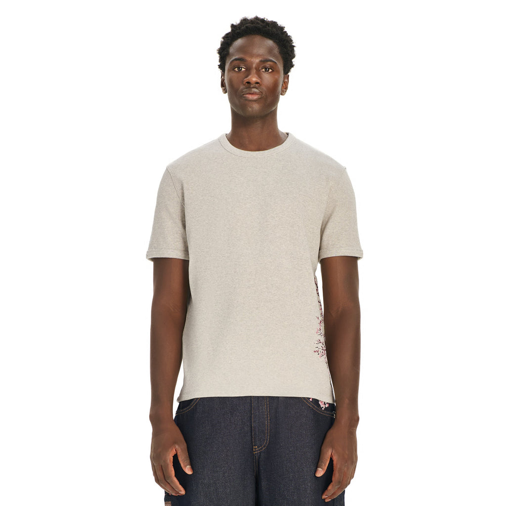 "blossom v3" ribbed T Shirt grey