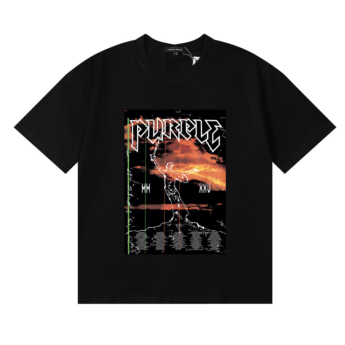 Purple Brand Graphic Tee Loose Unisex Vintage Streetwear T-Shirt