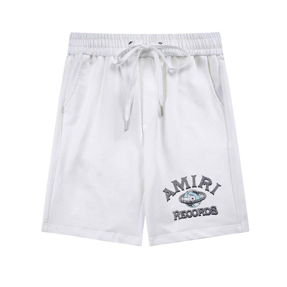 Amiri Paisley Leopard Letter Drawstring Sweat Shorts Streetwear