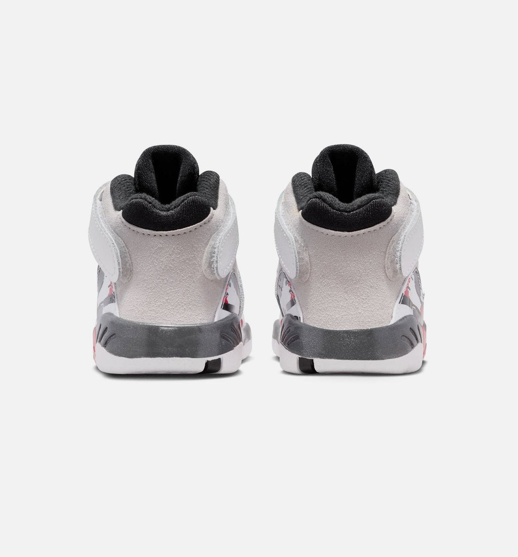 Air Jordan 8 Retro White and True Red – Infant/Toddler Lifestyle Shoe in White/Black/True Red