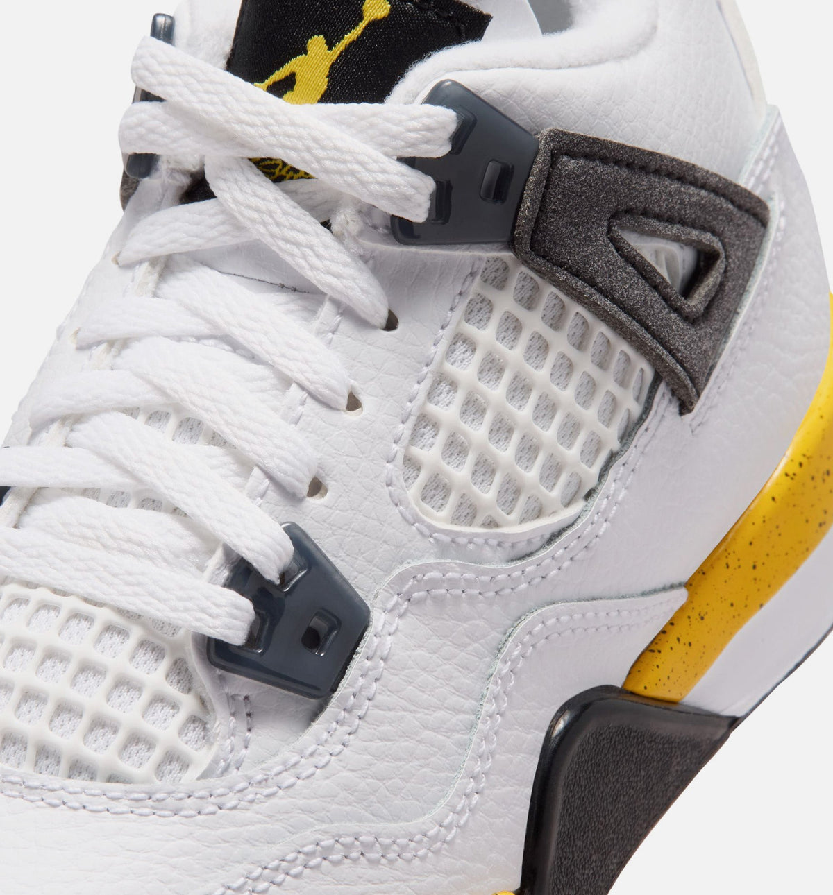 Air Jordan 4 Retro Rare Air Tour Yellow – Preschool Lifestyle Shoe in White/Dark Blue Grey/Black/Tour Yellow
