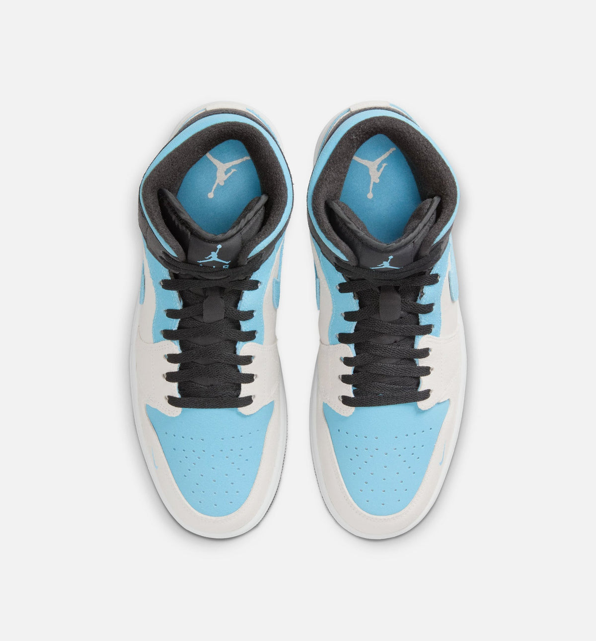 Air Jordan 1 Mid SE Men's Lifestyle Shoe - Summit White/Blue Chill/Black