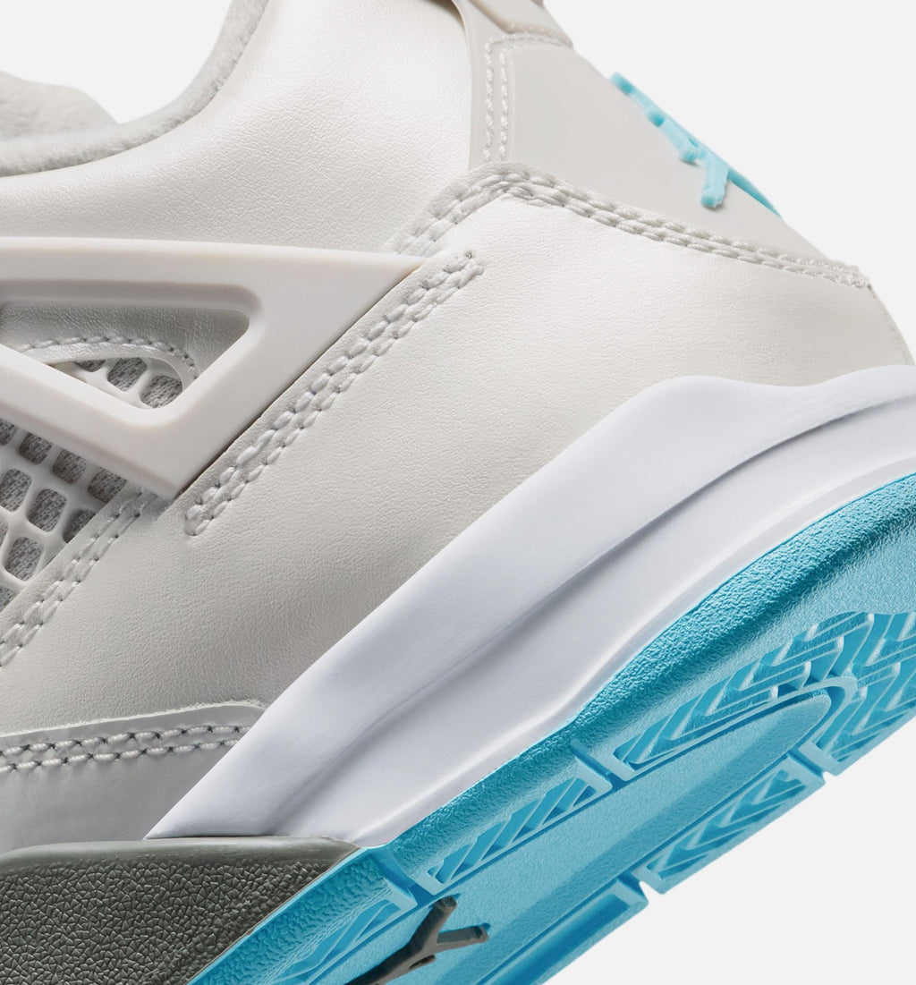 Air Jordan 4 Retro Blue Chill – Preschool Lifestyle Shoe in Photon Dust/Blue Chill/Flat Pewter/White/Blue Tint