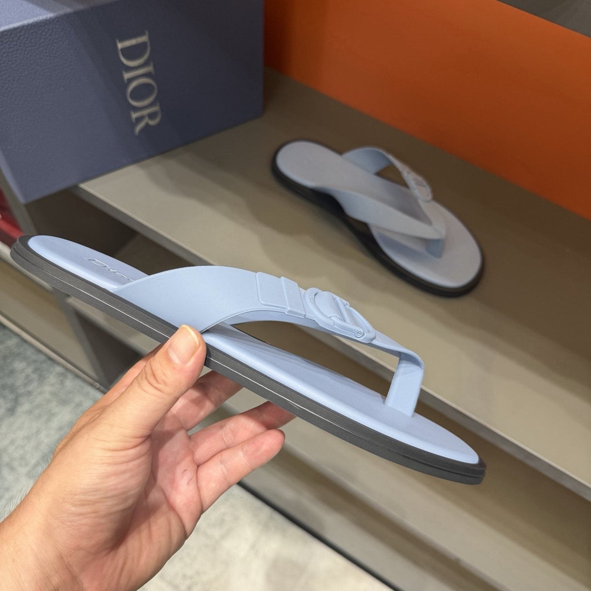 Dior Rivage Buckle Thong Sandals