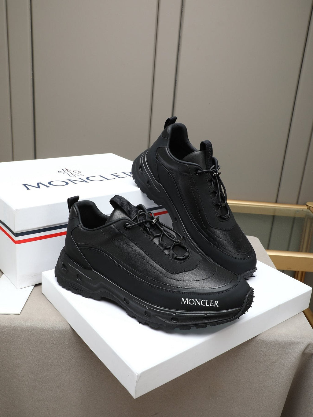 Moncler Chunky-Sole Lace-Up Sneakers