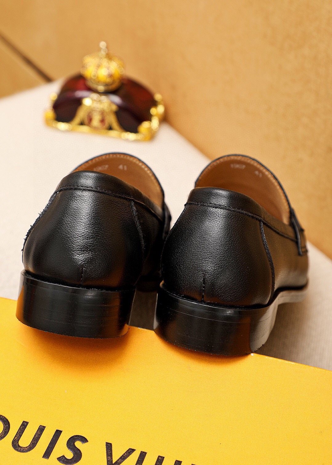 Louis Vuitton Black Metal-Accent Loafers - Leather Lining