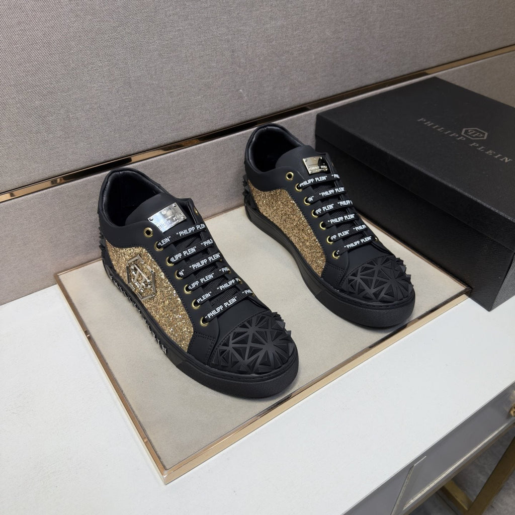 Philipp Plein Men's Textured Logo High-Top Sneakers